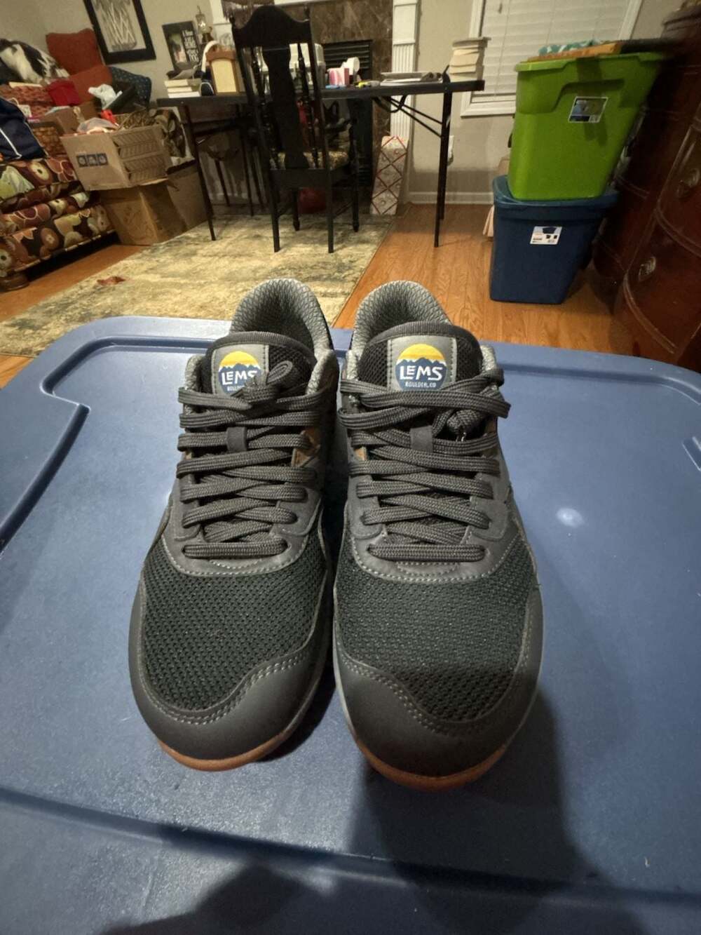 Lems Trailhead Men's Stormy Night Gray Hiking Shoes Size 8.5